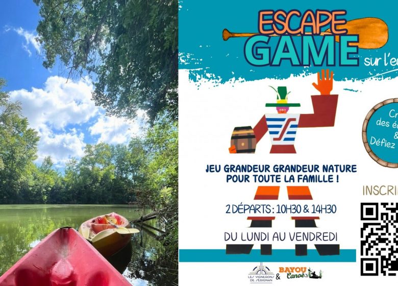 ESCAPE GAME SUR L’EAU – BAYOU CANOË